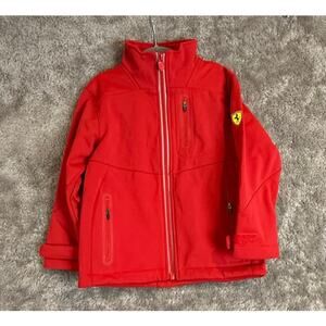 Ferrari Red Jacket Coat Toddler Boys 3T 4T 3-4 Years Bomber Shell Warm